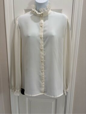 Vintage Lloyd Williams Ivory secretary Blouse